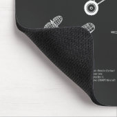 Lockheed Vega 5B - Flugzeugpläne PD Mousepad (Ecke)
