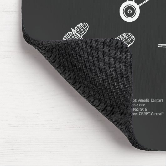 Lockheed Vega 5B - Flugzeugpläne PD Mousepad (Ecke)