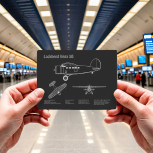 Lockheed Vega 5B - Flugzeugpläne PD Postkarte