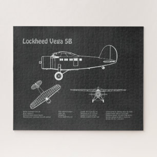 Lockheed Vega 5B - Flugzeugpläne PD Puzzle