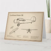 Lockheed Vega 5B - Flugzeugpläne SD Dankeskarte (Vorderseite)