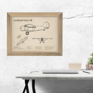 Lockheed Vega 5B - Flugzeugpläne SD Fotodruck