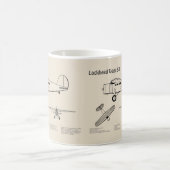 Lockheed Vega 5B - Flugzeugpläne SD Kaffeetasse (Mittel)