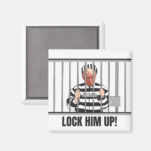 LockHimUp Square Magnet (Vorderseite/Rückseite)