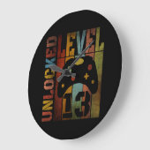 LOCKIERTE EBENE 13 GROßE WANDUHR (Winkel)