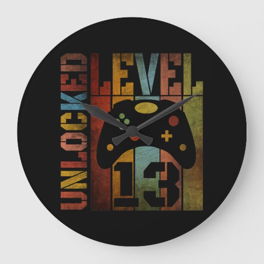 LOCKIERTE EBENE 13 GROßE WANDUHR (Vorderseite)