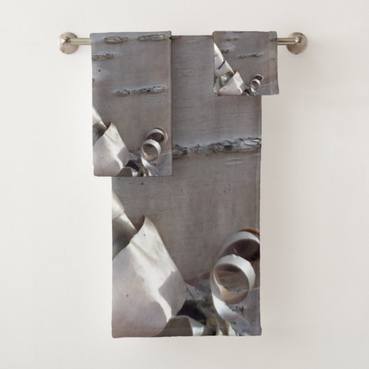 Lockige Birkenrinde Rustikal Badhandtuch Set (Insitu)