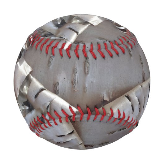 Lockige Birkenrinde Rustikal Baseball (Vorderseite)