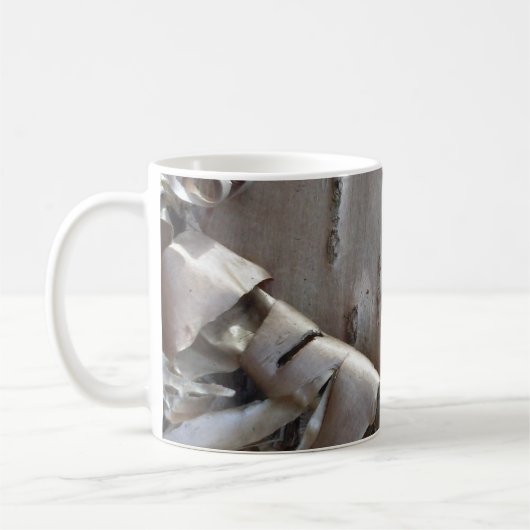 Lockige Birkenrinde Rustikal Kaffeetasse (Links)