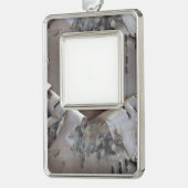 Lockige Birkenrinde Rustikal Rahmen-Ornament Silber (Links)