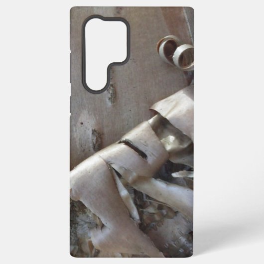 Lockige Birkenrinde Rustikal Samsung Galaxy Hülle (Rückseite)