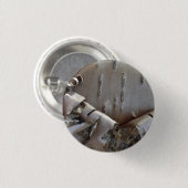 Lockige Birkenrinden Baum Rustikal Button (Vorne & Hinten)