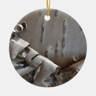 Lockige Birkenrinden Baum Rustikaler Schmuck Keramik Ornament