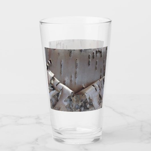 Lockige Birkenrindenbaum Rustikal Glas (Vorderseite)