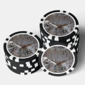 Lockige Birkenrindenbaum-Rustikalität Pokerchips (Stapel)