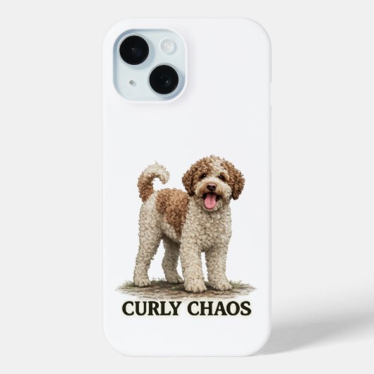 Lockiger Chaos Lagotto Romagnolo Case-Mate iPhone Hülle (Rückseite)
