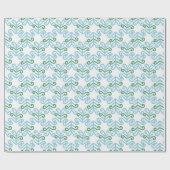 Lockiges Blatt in Grün und Aqua Geschenkpapier (Flach)