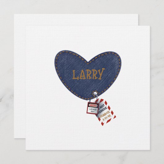 Lockout Tagout Heart Einladung (Vorne/Hinten)