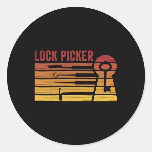 Lockpicker Lockpicking Locksmith-Schlüssel Runder Aufkleber (Vorderseite)