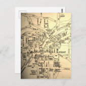 Lockport, NY Vintag Map Postkarte (Vorne/Hinten)