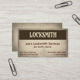Locksmith Business Card Visitenkarte