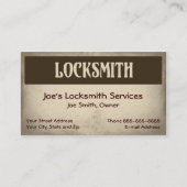 Locksmith Business Card Visitenkarte (Vorderseite)