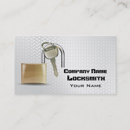 Locksmith Business Card Visitenkarte (Vorderseite)