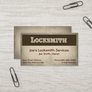 Locksmith Business Card Visitenkarte
