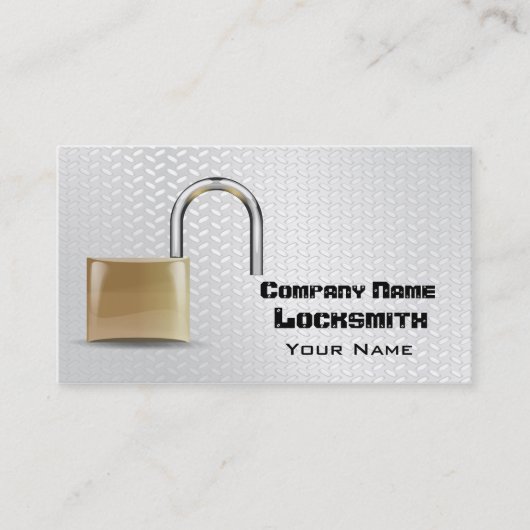 Locksmith Business Card Visitenkarte (Vorderseite)
