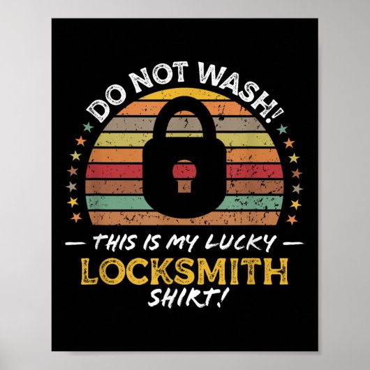 Locksmith Funny Quote, Lock Picker Graphic Poster (Vorne)