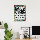 Locksmith - Funny Vintage Retro Poster (Heimbüro)