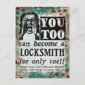 Locksmith - Funny Vintage Retro Postkarte (Vorderseite)