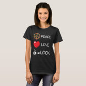 Locksmith Heart Liebe Peace Lock T-Shirt (Vorne ganz)