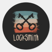 Locksmith Locksmithing Runder Aufkleber (Vorderseite)
