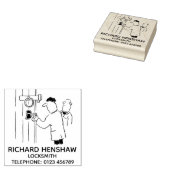 Locksmith löst eine Kirchentür auf Gummistempel (Stempel)