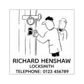 Locksmith löst eine Kirchentür auf Gummistempel (Prägung)