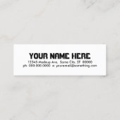 LOCKSMITH MINI VISITENKARTE (Rückseite)