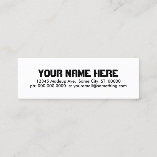 LOCKSMITH MINI VISITENKARTE (Rückseite)