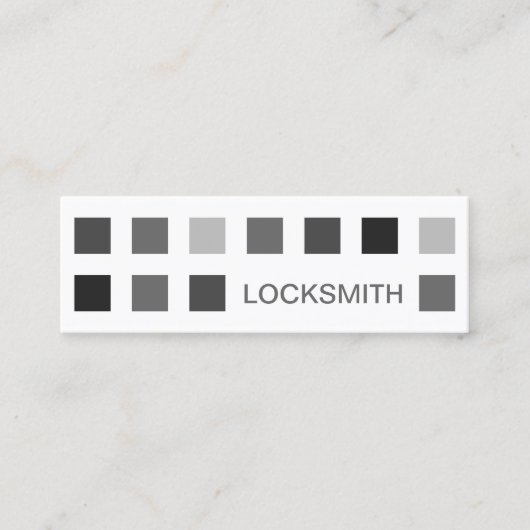 LOCKSMITH (Mod-Quadrate) Mini Visitenkarte (Vorderseite)