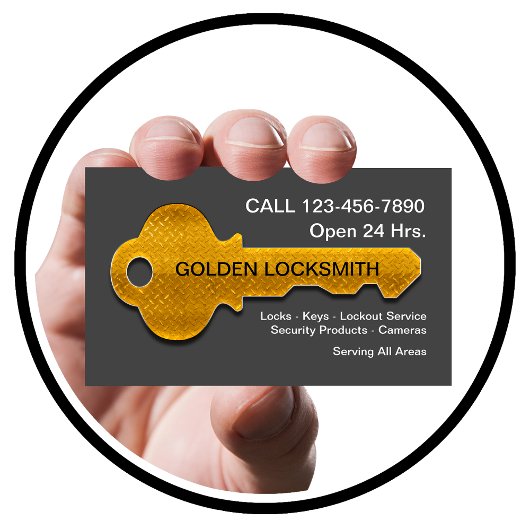 Locksmith Modern House Key Style Visitenkarte