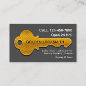 Locksmith Modern House Key Style Visitenkarte (Vorderseite)