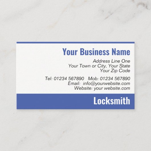 Locksmith QR Code Business Card Visitenkarte (Vorderseite)