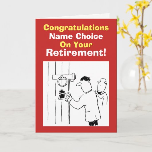 Locksmith Retirement Karte (Gelbe Blume)