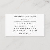 Locksmith Services Gray Key & Sparkle Classic Visitenkarte (Rückseite)