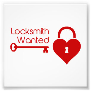 Locksmith Wollte Valentine's Day Heart Lock Fotodruck