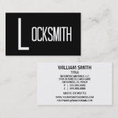 Locksmith Word Business Card Visitenkarte (Vorne/Hinten)