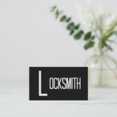 Locksmith Word Business Card Visitenkarte (Stehend Vorderseite)
