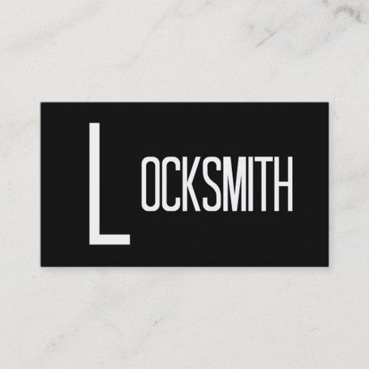 Locksmith Word Business Card Visitenkarte (Vorderseite)
