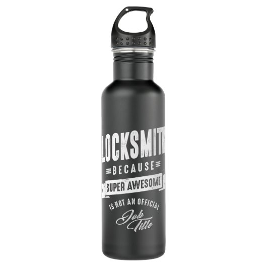 Locksmith Work Job Title Gift Edelstahlflasche (Vorderseite)