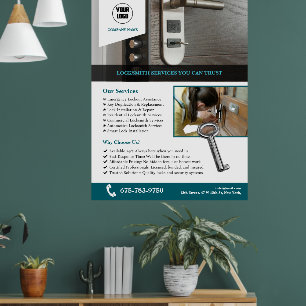 Locksmiths Services Custom Poster